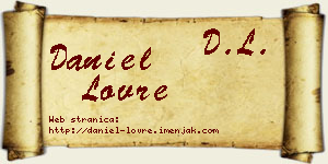 Daniel Lovre vizit kartica